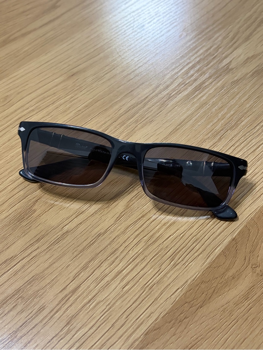 Persol 3050 Black Frame Sunglasses with Brown Lenses
